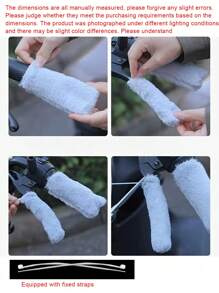 4件装冬季电动自行车/摩托车车把套，毛绒材质，保暖防滑 - 均碼 - 查看 9