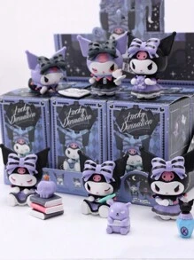 Sanrio 6pcs Sanrio Kuromi PVC Blind Box Statues, Used For Home Decoration, Desk And Computer Desk Decoration, And Holiday Party Decoration. Best Gifts Birthday Graduation