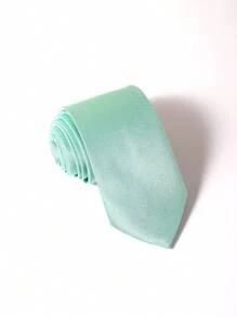 1pc Men's Plain Tie, Diagonal Grooved Formal Business Necktie, (8cm Wide) Men Necktie