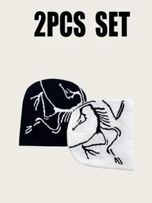 1pc Y2K Fashion Suitable For Street Parties And Outdoor Activities In Fall And Winter, Warm And Windproof Knit Hat - A - View 6