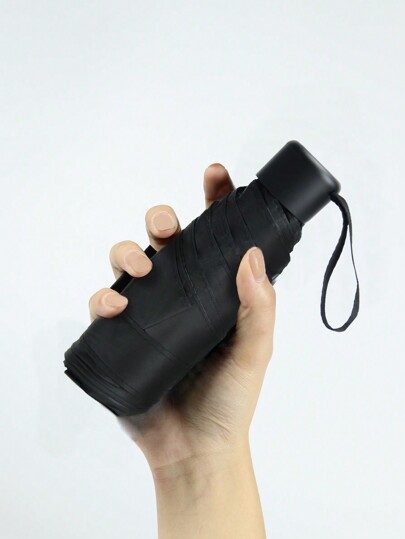 1 pezzo Mini ombrellino tascabile per protezione dal sole e dalla pioggia, resistente ai raggi UV, pieghevole e portatile per scuola,ufficio,casa,viaggi, forniture per il ritorno a scuola