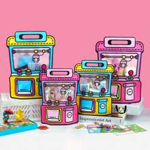20pcs Portable Small Gift Bags, Cartoon Claw Machine Candy Snack Bags With Transparent Window, Snack Gift Bags For Easter, Wedding, Birthday, Christmas Party Favors, For Mother's Day , Bridesmaid Gifts , Gratuation Gifts , Birthday Gifts,Wedding Gifts,Birthday,Bride,Wedding