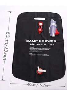 1pc Outdoor Camping Shower Bag, Hot Water Bag, Portable Bathing Rinse Spray Storage Bag