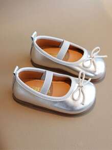 1 Pair Girls Flats, Spring/Autumn New Bowknot Princess Shoes, Slip-On Soft Sole Loafers