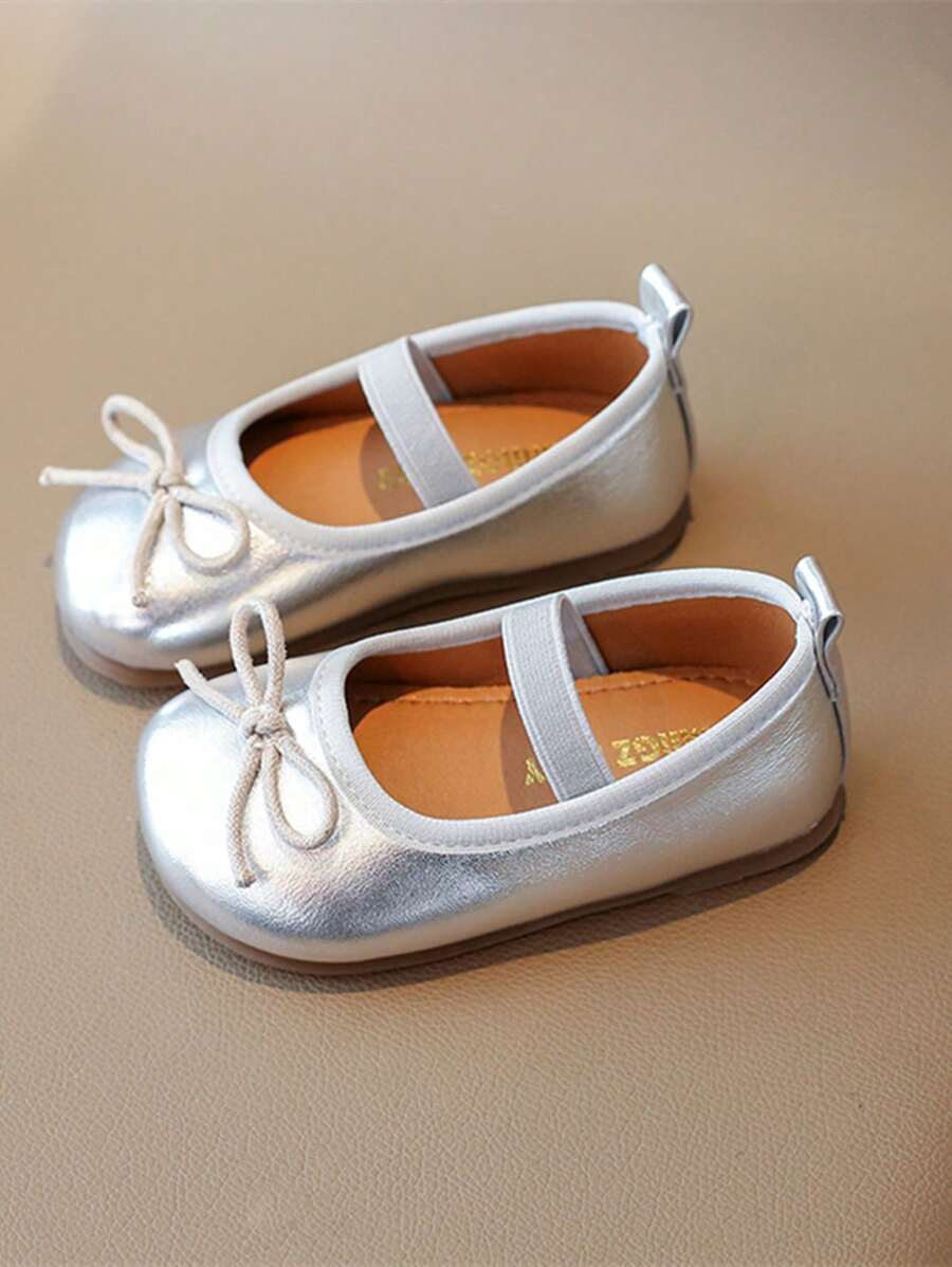 1 Pair Girls Flats, Spring/Autumn New Bowknot Princess Shoes, Slip-On Soft Sole Loafers