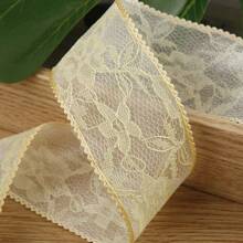 复古双层蕾丝薄纱丝带、服装、太阳帽礼盒花卉装饰蝴蝶结 DIY 发饰装饰情人节 - 彩色 - 查看 20