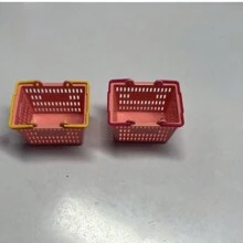 微型购物篮装饰家居道具手持篮子玩超市迷你蔬菜篮最佳礼物 - 多色 - 查看 12