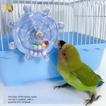 Parrot Interactive Toy - Durable Plastic Diversion Disc, Suitable For Parrots, Cockatiels And Small Birds - Keeps Your Pet Active And Happy