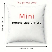Customizable Photo Printed Throw Pillow - Personalized Birthday Gift For Friends, Polyester Woven Cushion, White, Customizable With Real People Photos (Pillow Insert Not Included)Father's Day, Mother's Day, Halloween, Christmas, Christmas Eve ,For Family - Multicolor - View 5