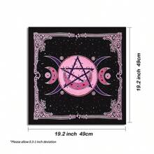 1 pezzo Tovaglia rosa per carte da gioco, tovaglia alberi della vita per altari di divinazione astrologica con tessuto antiscivolo, arazzo, decorazioni per la casa, tappetino gioco - Multicolore - Visualizzare 7
