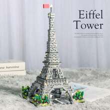 France Pride: Paris Eiffel Tower Micro Mini Building Blocks 3 Size Choice Adult Architecture Puzzle Toy Kit Assemble Brick Gift - Shape - View 1