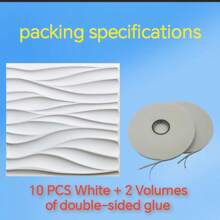 1/10 / 20 / 33 sztuk 3D Paneli Ściennych Wykonanych Z Materiału PVC. Należy Do Dekoracji Ściennych W Wystroju Domu, Szczególnie Do Dekoracji Pokoju. Dekoracja Łazienki. Dekoracja Sypialni. Dekoracja Salonu; Rozmiar Panelu Ściennego: 30 X30 CM Kolor: Biały/Czarny