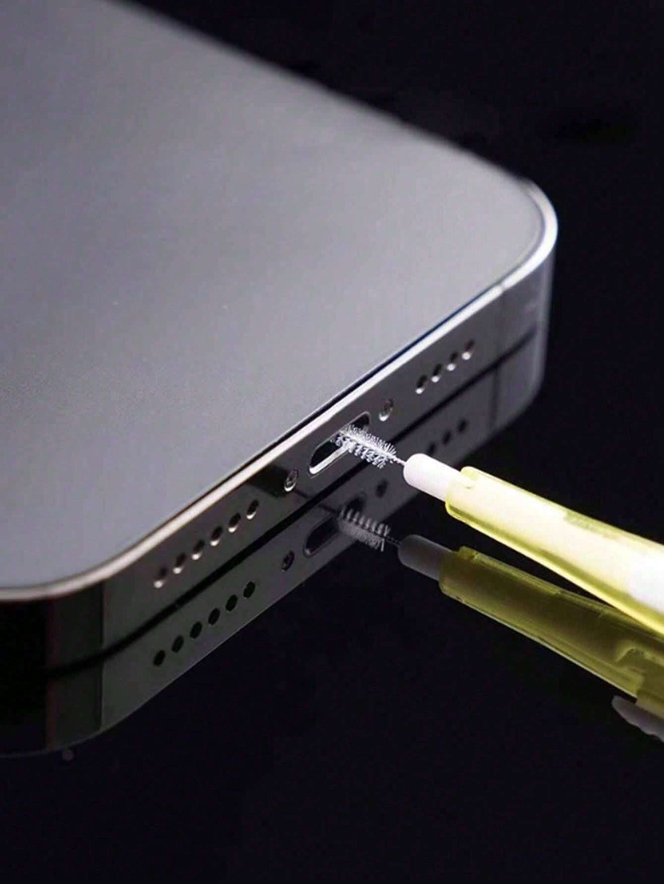 Kit De Nettoyage Pour Port De Charge USB-C Et Haut-parleur Téléphone - 13 Pièces, Brosses Douces, Bouchon Anti-poussière