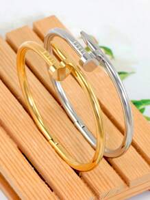 2 pièces Set de bijoux en acier inoxydable, bracelet à forme de trèfle à quatre feuilles et de cœur, convient pour le port quotidien des femmes, cadeaux pour la petite amie, les amies, les demoiselles d'honneur, anniversaire, Saint-Valentin, mère, fête des mères - Multicolore - Voir 9