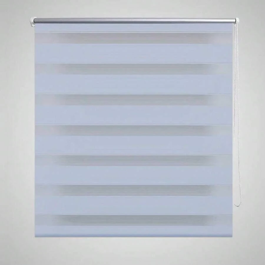 Zebra Blinds White 40x100 Cm Modern Window Shades Adjustable Light Control - Blue - View 1