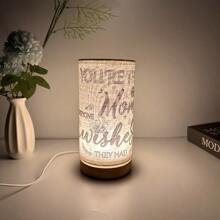 简约 LED 暖光纯色布艺灯罩台灯、床头灯、USB 供电 - 为卧室增添温馨氛围，是送给家人的绝佳礼物