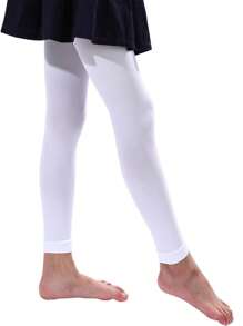 1/3 Pairs Girl's Microfiber Stirrup Tights, Ballet Dance Tights, Ultra Soft Leggings - Multicolor - View 6