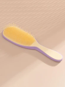 1 pieza Peine con cojín de aire de primavera, desmontable, con función de masaje del cabelludo, funciona tanto en seco como en húmedo para desenredar el cabello y evitar nudos, compacto y conveniente, útiles para volver a la escuela