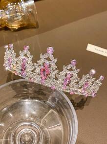 1 pieza Diadema con corona extra grande, diadema de corona elegante y dulce a la moda, adecuada para actuaciones y uso en cumpleaños