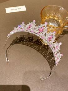 1 pieza Diadema con corona extra grande, diadema de corona elegante y dulce a la moda, adecuada para actuaciones y uso en cumpleaños