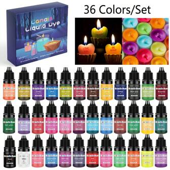 36/30/24 Colors Wax Dye For Candle Making (Color Optional), Includes 5g/0.17oz Dye Candle Color Dye, Candle Dye For Soy Wax Candles Making