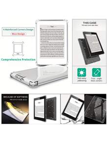1 pièce Étui de protection transparent scintillant compatible avec Kindle Paperwhite 6,8" (11e génération, 2021) / Kindle 6" (11e génération, 2022) / Kindle (11e génération-sortie 2024) (6 pouces) / Kindle 10e génération 2018, anti-chute, coque de protection transparente complète, coque en silicone souple, protection légère et durable