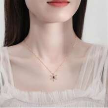 Projection Necklace Custom Photo Necklace Christmas Snowflake Necklace Girlfriend's Mother Christmas Gift