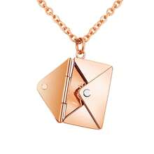 1pc Envelope Detachable Letter Pendant Necklace, Creative Simple & Elegant Fashion Vintage Casual Necklace, Suitable For Gift, Daily, Commute, Street, Party, Valentine's Day, Christmas, OPP Bag Packaging,Mom,Mother,Mother's Day,Gift