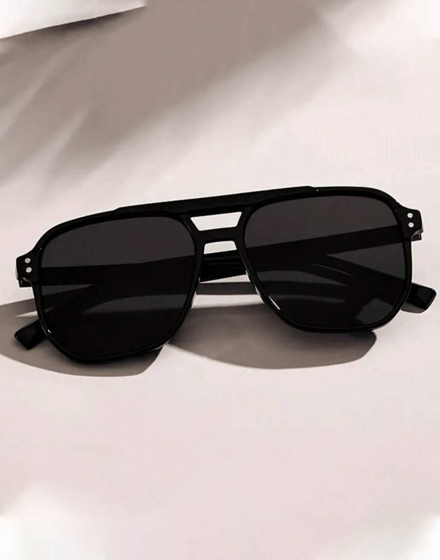 1 Piece Unisex Fashion Y2K Retro Sunglasses Driving Travel Beach Activities Daily Accessory - 黑色 - 查看 1