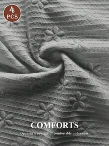 MIOTAN 4 条女士中腰提花设计内裤，性感舒适