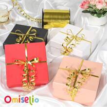 Etwa 250 Yards (ca. 220 Meter) Schleife, Metallballon Kräuselband, geeignet für Partys, Feiertage, Kunst & Handwerk, Floristik, Hochzeiten, Basteln und Geschenkverpackung (Gold, Silber, Rot, Blau)