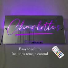 Custom Indoor Decoration Lights, Bedroom Lights, Room Identification Lights, Custom Name Lights, Acrylic Mirror Custom Lights, RGB Color Changing Lights, Remote Control Lights, Cool Wall Hanging Lights, Holiday Atmosphere Lights
