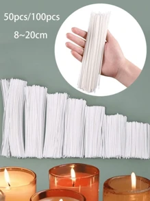 50pcs Candle Wicks 8-20cm - Smokeless & Easy DIY, Perfect For Home & Party CraftsThe Original Pearled Candle. Your Coolest, Most Creative Refillable Candles For Home & Event Decor.
