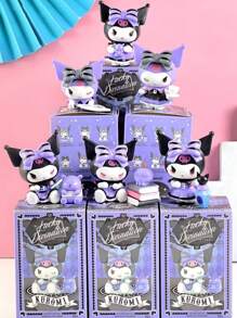 Sanrio 6pcs Sanrio Kuromi PVC Blind Box Statues, Used For Home Decoration, Desk And Computer Desk Decoration, And Holiday Party Decoration. Best Gifts Birthday Graduation