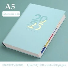 2025 Planner Spanish/English Notebook January To December A5 Agenda PU Leather Cover School Agenda Weekly Monthly Diary Organizer Learning Office Supplies Stationery Back To School - A5 - View 21