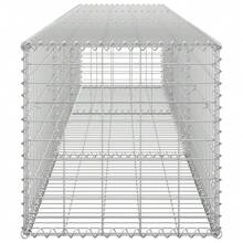 石笼墙盖 300x50x50cm 镀锌钢耐用花园景观解决方案婚礼派对礼品房间装饰新娘 - 銀色 - 查看 4