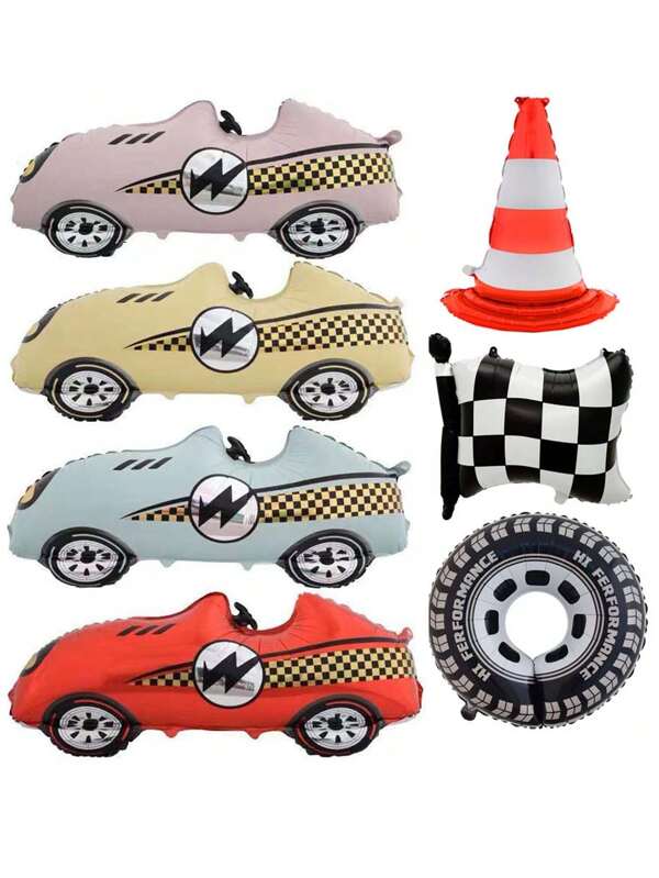 1 pièce Ballons en aluminium de drapeau de course sont le choix parfait pour les fêtes à thème de course, les fêtes d'anniversaire de voiture, les anniversaires et les décorations de remise des diplômes en tant qu'éléments de décoration de fête