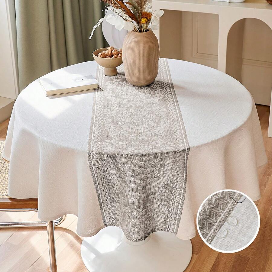 A Jacquard Table Cloth,Dust And Waterproof. Decorate Your Home With Festive Items. Home Decor Textiles