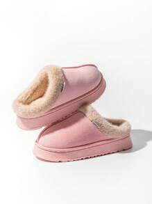 Pantoufles souples et douillettes pour femmes, chaussons d'intérieur antidérapants en fourrure épaisse pour hommes et femmes, chauds pour l'automne/hiver