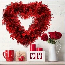 2 peças de guirlanda multicolorida para decoração de dia dos namorados, artigos para festa em formato de coração, decoração de parede, decoração de porta com cena de festival, dia dos namorados, decorações para dia dos namorados, presentes para dia dos namorados, decoração para casa, decoração de quarto, decoração de parede