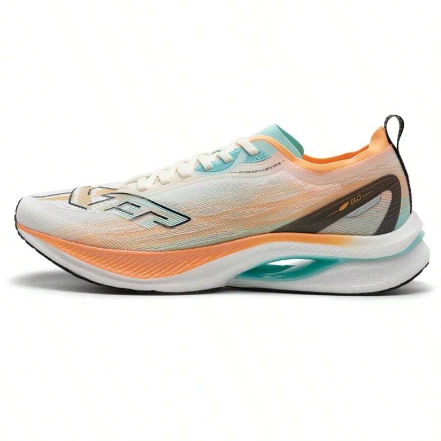 XTEP Giày thể thao nam cổ thấp Lightweight 8.0 MAX, giày chạy bộ thời trang thường ngày, 976219110048 Trắng Sail/Vàng mơ/Đen - Đen/Trắng Buồm/Vàng Mai - Xem 1