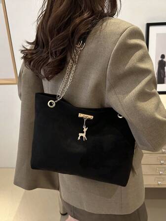 时尚撞色几何图案链条单肩包，适合逛街，钱包，逛街，年轻女性，大学生，新人，白领。非常适合办公室，大学，工作，商务，通勤，户外，旅行和郊游