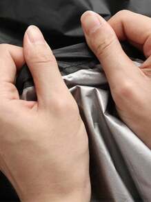 1pc Premium Waterproof Stacking Outdoor Chair Cover - Durable 210D Cloth Lounge Chair Protector With Weather Protection ,Fits Most Outdoor Stacked Chairs - Black - View 7