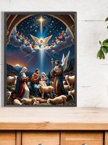 1 Set de Pintura de Diamantes 5D de 30-40 pulgadas sin marco, decoración del espacio de Jesús, regalo sorpresa - Multicolor - Ver 5