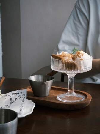 1 个垂直条纹高玻璃杯，时尚精致的饮具，适用于冷饮、果汁、鸡尾酒、咖啡、拿铁、牛奶、燕麦，适用于厨房、餐厅、客厅、办公室、咖啡店等。