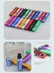 5-1 件便携式迷你香水雾化器瓶、5ml 可再填充香水空瓶、旅行香水补充瓶、迷你喷雾瓶、口袋香水瓶、浴室旅行香水收纳盒、香水泵盒、雾化器、香水、便携式旅行空香水容器，适用于婚礼、纪念品、客厅、家庭、卧室、浴室、家居装饰、旅行用品、婚礼、派对、生日、男士礼物、爸爸、妈妈、朋友、新年、配饰、趣味礼物 - 彩色 - 查看 7