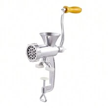 LIVINGANDHOME Living And Home Manual Meat Grinder,Table Clamp Small Manual Aluminium Alloy Kitchen Meat Mincer,Mincing Machine,Pepper Spice Grinding Machine Kitchen Tools For Home - Silver - View 11