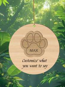 个性化木制宠物爪子装饰可定制名字年份和特殊信息，非常适合宠物爱好者的第一个或纪念性木质设计，非常适合节日树装饰，独特的纪念品，珍贵的回忆，以时尚的方式庆祝你的毛茸茸的朋友