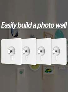 10 pièces Crochet de suspension pour cadres photo sans marque, crochet auxiliaire de suspension pour peinture décorative, horloge, crochet à clouer sans perçage, crochet adhésif mural, crochet utilitaire pour décoration d'intérieur