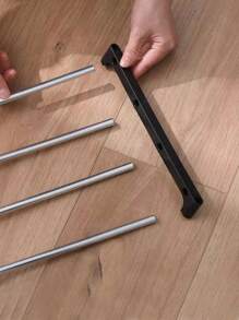 1pc 4 Tier Stainless Steel Simple Shoe Rack - Multicolor - View 7